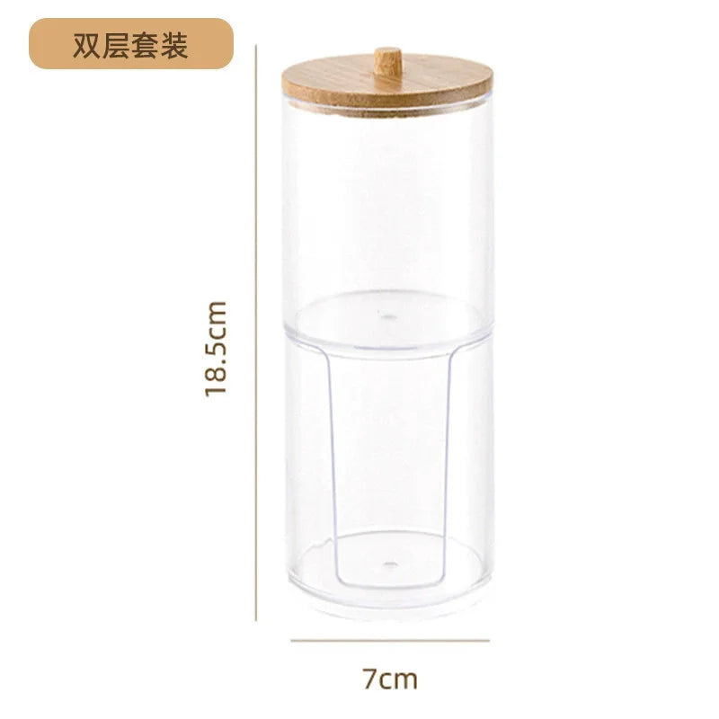 Box Acrylic Jar Makeup Organizer Cotton .