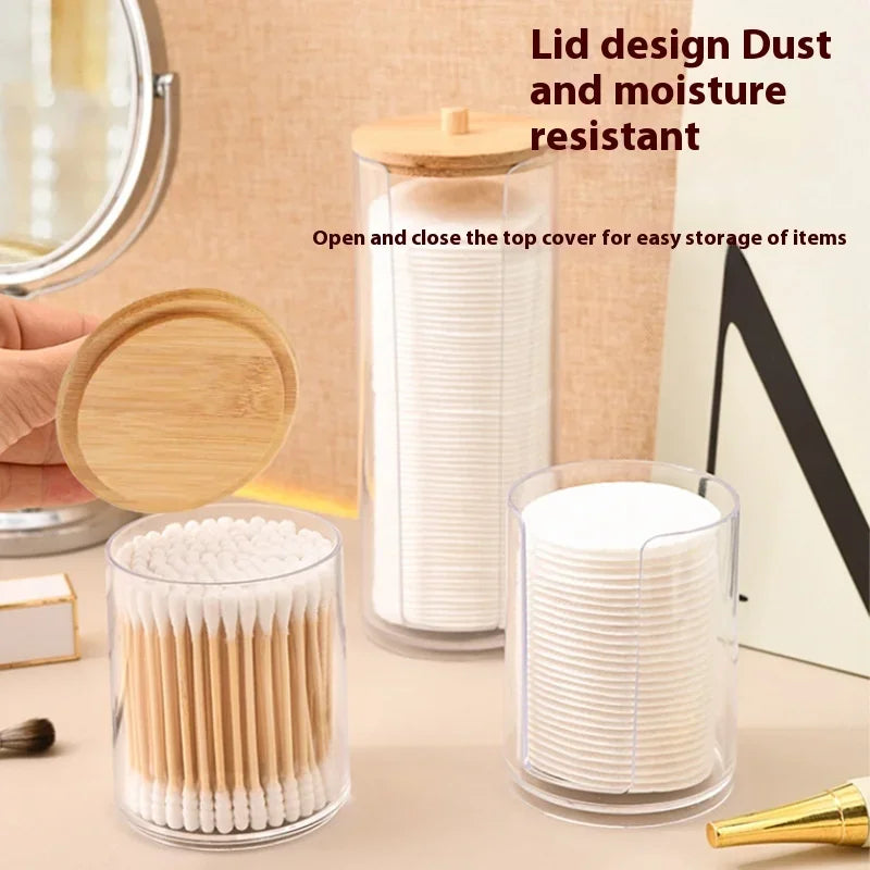 Box Acrylic Jar Makeup Organizer Cotton .