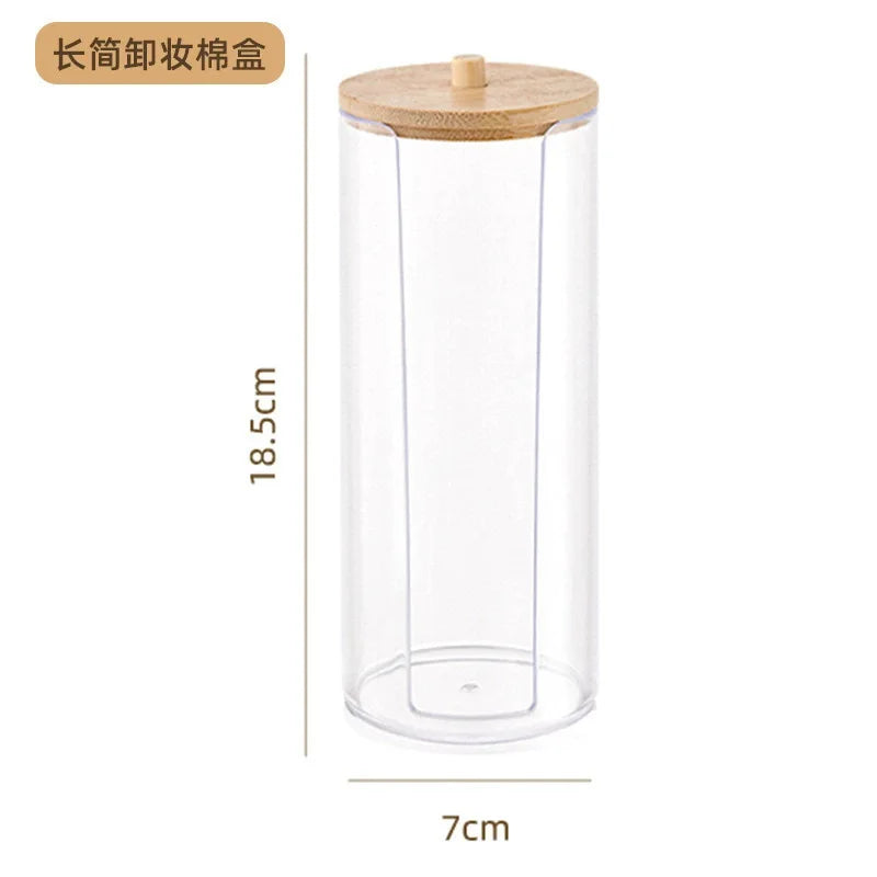 Box Acrylic Jar Makeup Organizer Cotton .